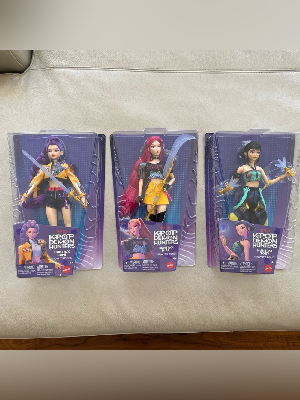NEW Lot Mattel KPop Demon Hunters HUNTR/X Rumi Mira Zoey Doll Set